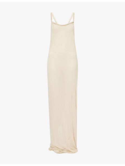 Sleeveless Temple Jersey Maxi Dress