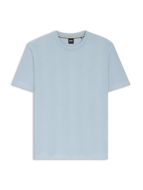 COTTON-BLEND T-SHIRT WITH WAFFLE STRUCTURE