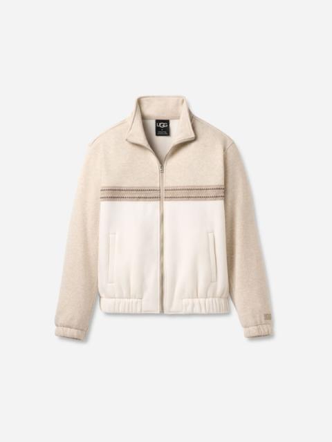 ® Men's Tasman Track Jacket Cotton Blend Tops in Caribou Heather