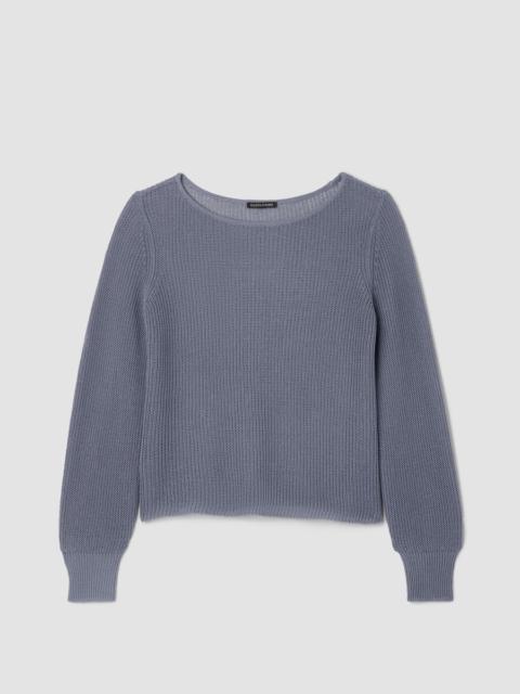 Cotton Silk Cord Ballet Neck Top