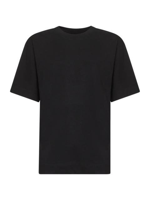 Black cotton jersey oversized T-shirt