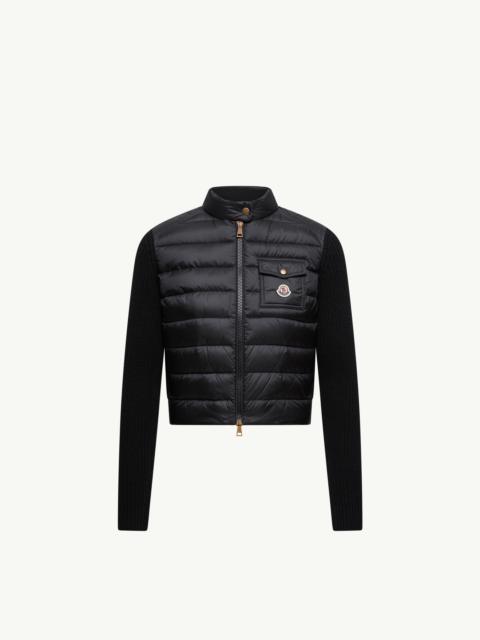 Padded Wool Zip-Up Cardigan