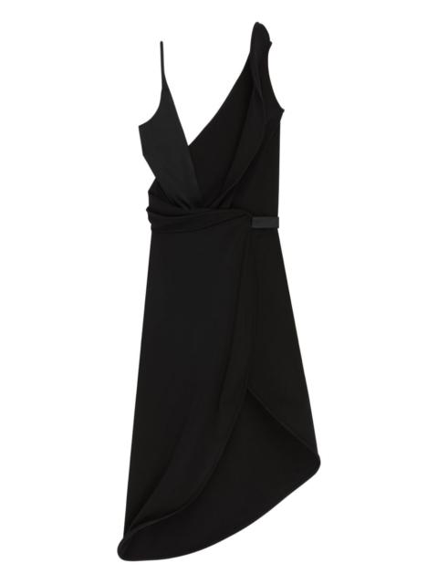 asymmetrical crepe dress