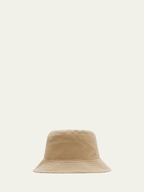 Gabardine Reversible Check-Print Bucket Hat