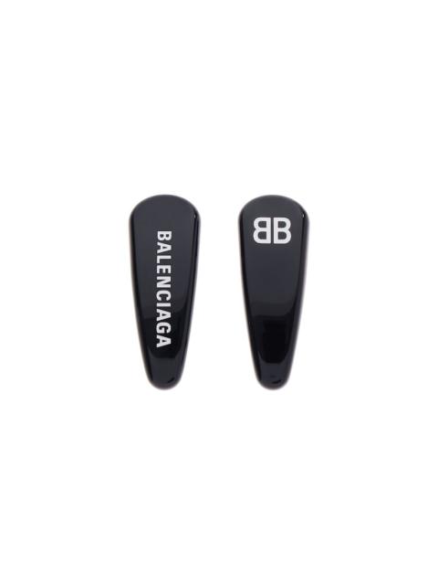 Women's Holli Hair Clip Set in Black/white/silver