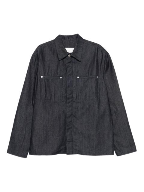 long-sleeved denim shirt