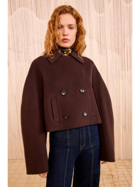 Marta Double Faced Wool Cropped Coat