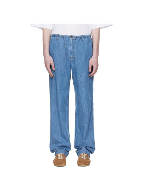 Blue Drawstring Jeans