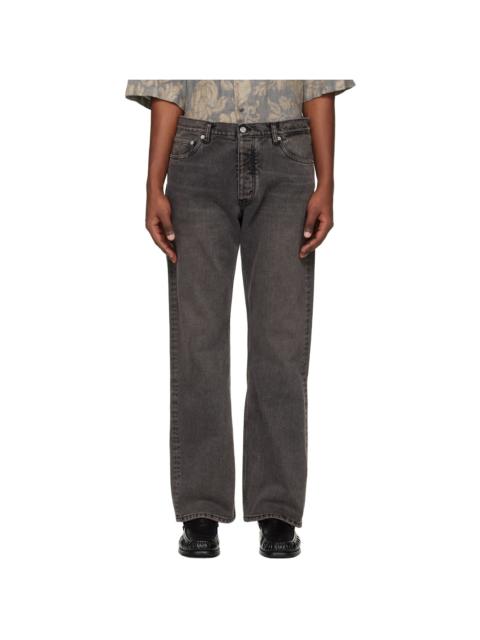 Black Relaxed Bootcut Jeans