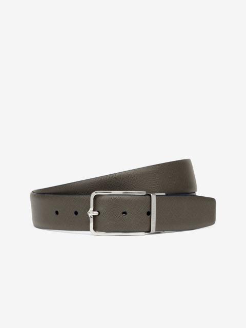 Grey and Blue leather belt