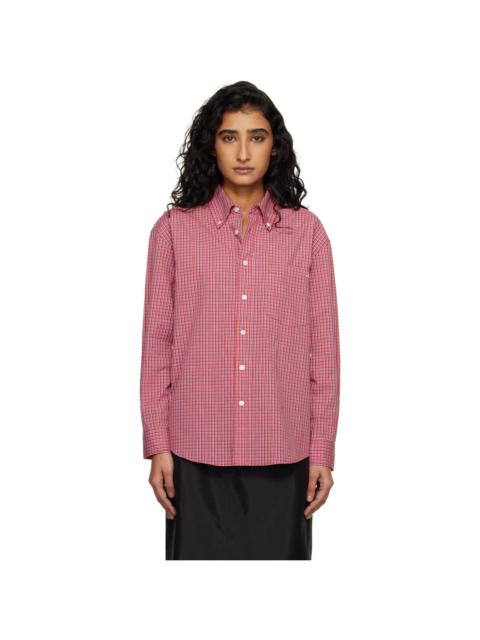 Red Oversized BD Checked Shirt