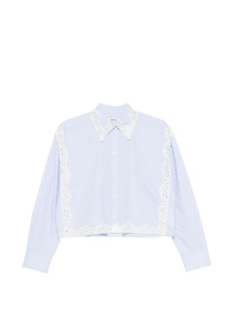 lace-trim shirt