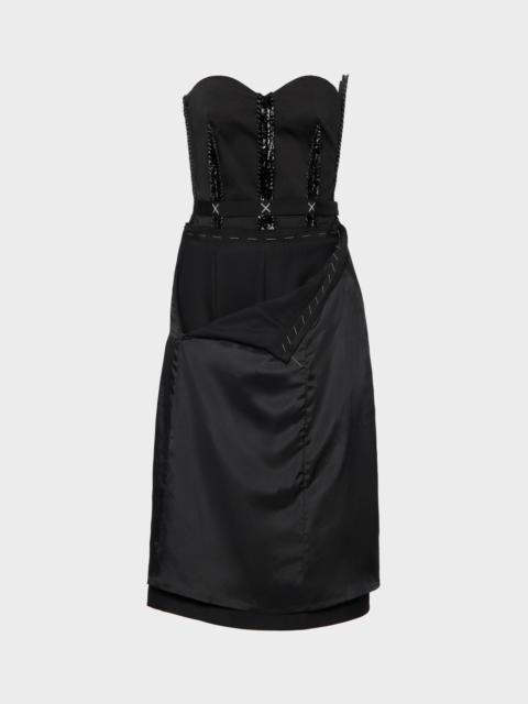 Strapless midi dress