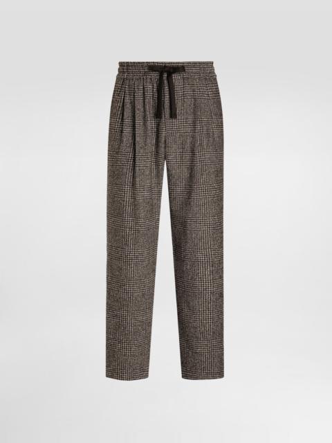 Glen plaid alpaca blend joggers