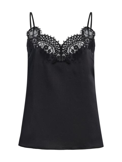 Lace Silk Satin Camisole black
