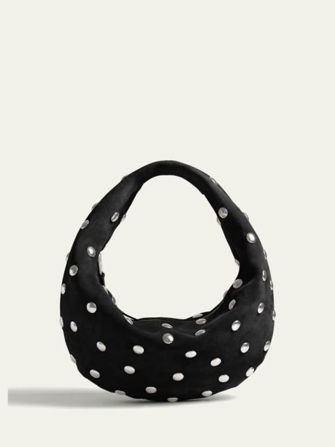 Olivia Medium Studded Suede Hobo Bag