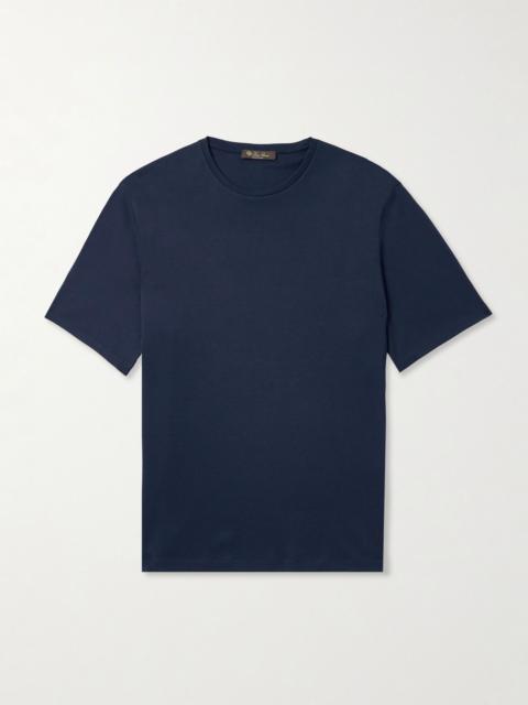 Tremezzo Sea Island Cotton-Jersey T-Shirt Navy
