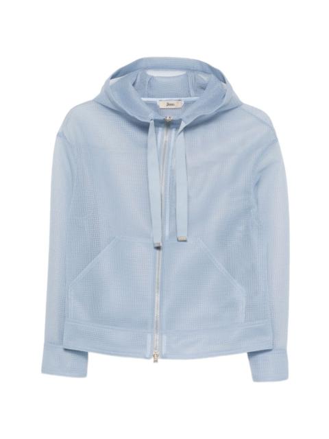 hooded zip-up jacket