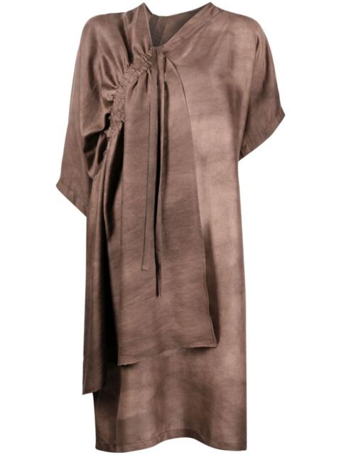 asymmetric drawstring T-shirt