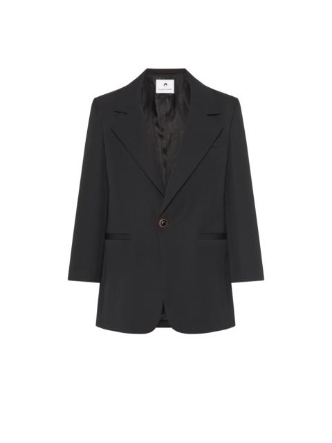 Virgin Wool Twill Boxy Blazer