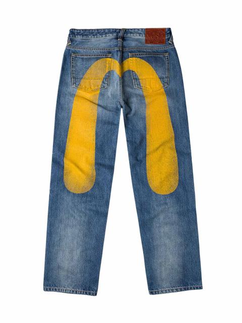 Yellow Daicock Print Regular Fit Jeans #2000
