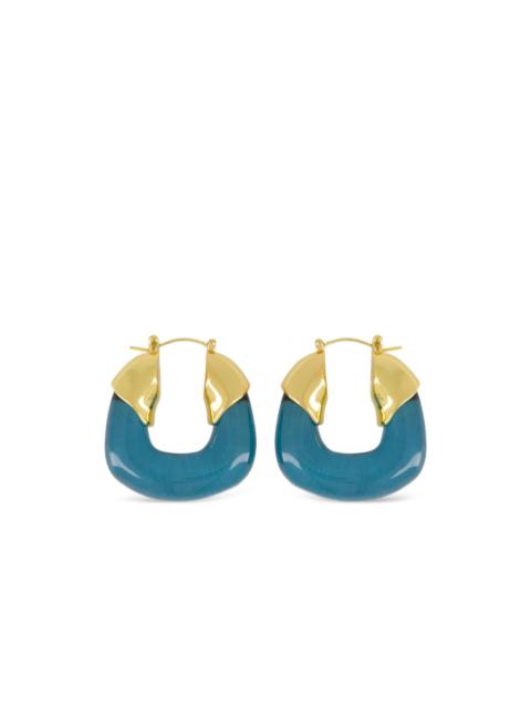 sculpted hoop earrings