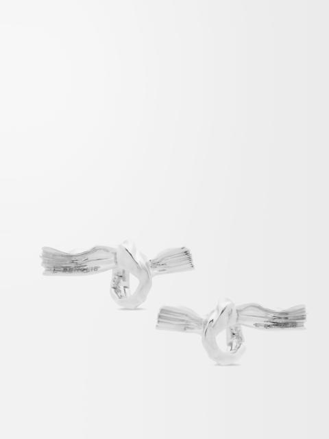 Knuckle Not earrings in white gold
