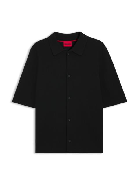 REGULAR-FIT SHIRT WITH RIBBED STRUCTURE