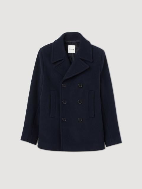 STRAIGHT-FIT WOOL-BLEND COAT