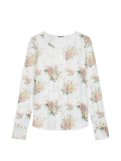 floral henley top