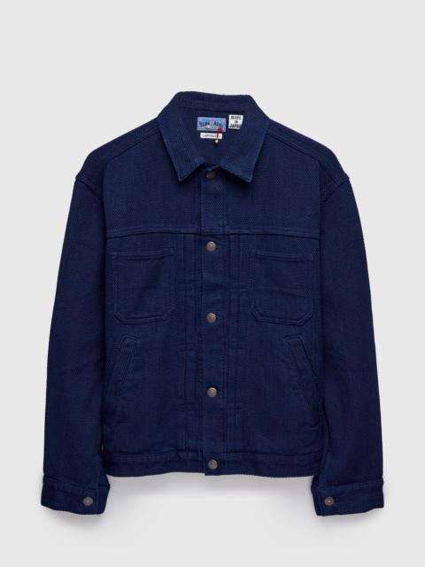 Light Sashiko Trucker Jacket in Pure Indigo