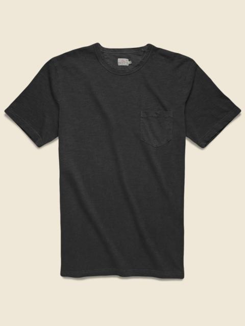 Garment Dyed Pocket Tee - Washed Black