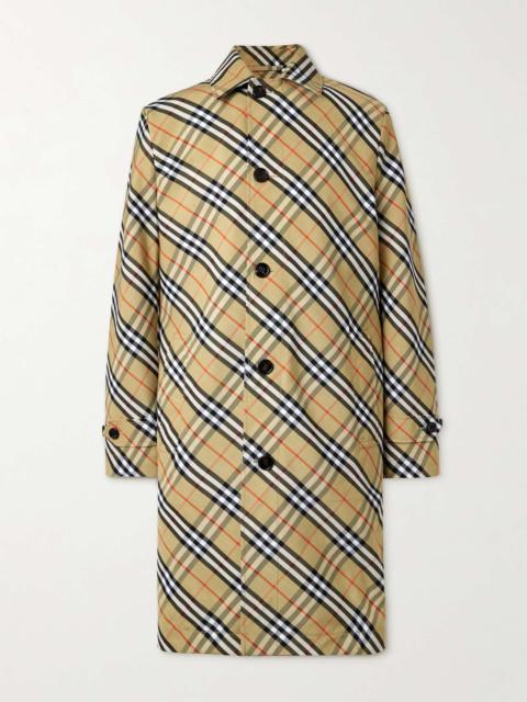 Checked Gabardine Coat
