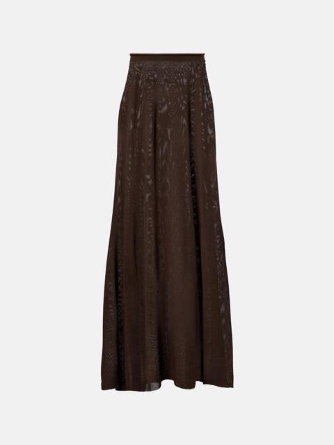 Mesh maxi skirt