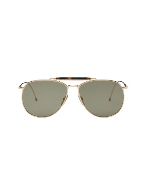 Gold Aviator Sunglasses