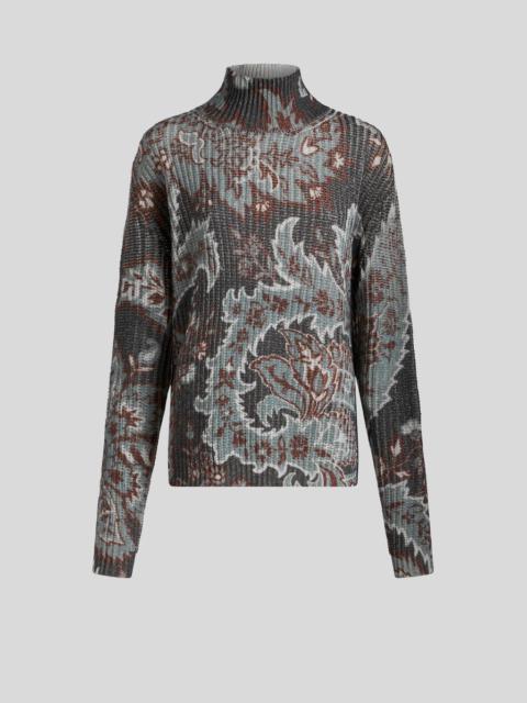 PRINTED WOOL SWEATER