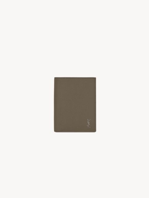 TINY CASSANDRE CREDIT CARD WALLET IN GRAINED LEATHER