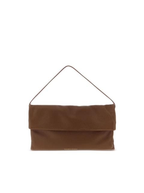 logo-embossed folded shoulder bag