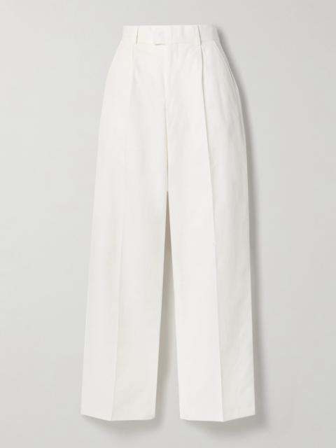 Everest Pleated Cotton-twill Straight-leg Pants