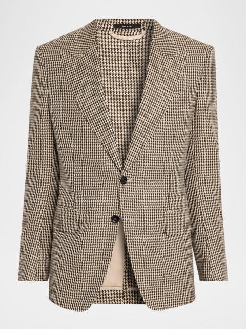 Men's Shelton Pied de Poule Single-Breasted Sport Coat