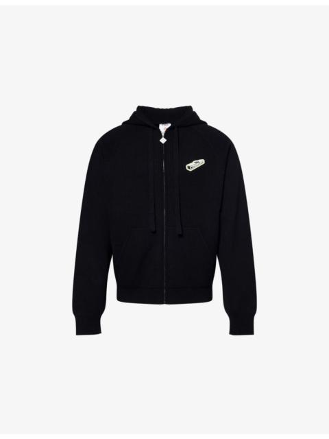 Rib-Knit Zip-Up Wool-Blend Hoody