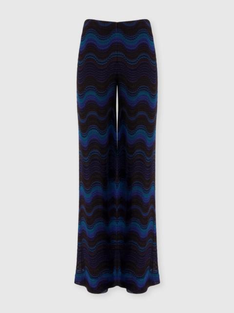 Palazzo trousers with wave pattern