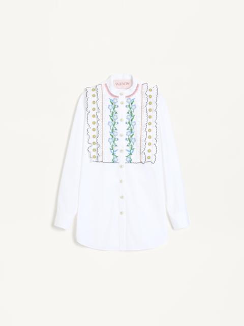 EMBROIDERED COTTON POPELINE SHIRT
