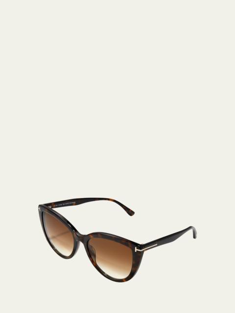 Isabella Plastic Cat-Eye Sunglasses