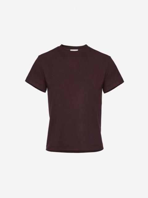 Fitted t-shirt in burgundy