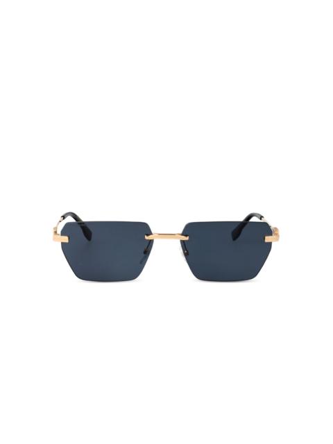 geometric-frame sunglasses