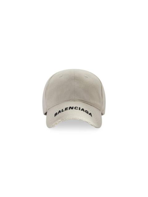 Men's Logo Visor Cap in White
