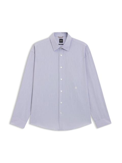 STRIPED RELAXED-FIT SHIRT IN COTTON POPLIN