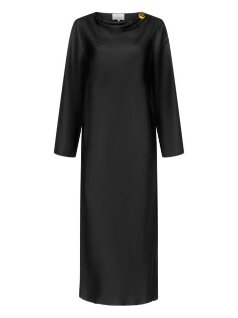 Zoya draped midi dress