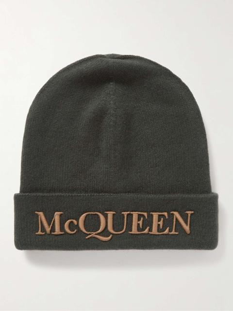 Logo-Embroidered Wool and Cashmere-Blend Beanie